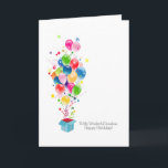 Balões coloridos dos cartões de aniversário da avó<br><div class="desc">Uma ilustração colorida que mostra os balões dados forma diferentes que estouram fora de uma caixa de presente mágica. Tipo da alegria, da felicidade e da explosão colorida! É a pessoa que é doce e se importa muito. É a pessoa que o estraga! Deseje seus amor, carting e avó doce...</div>