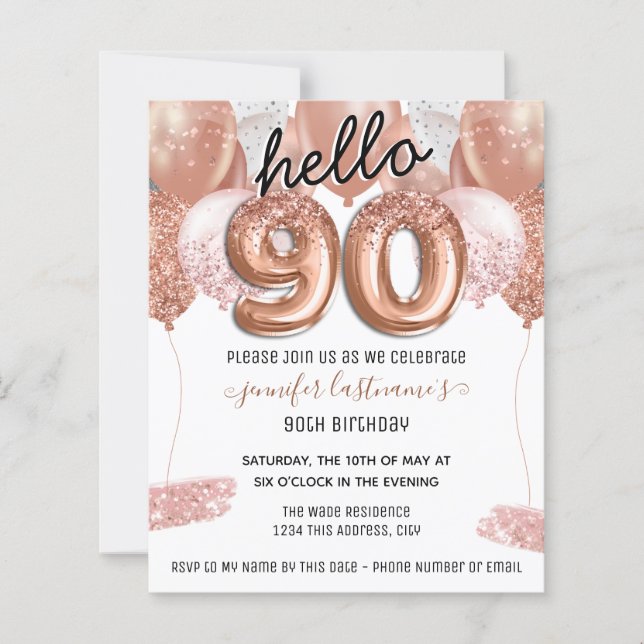 Balões com Brilho Cor-de-Rosa para Festa de Aniver (Frente)