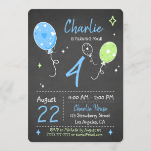 Balões Convite para apresentação de calções de an