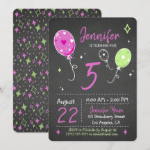 Balões | Convite para Blocos de Aniversário