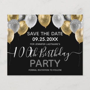 Balões da Glitter 100º Aniversário Salvar a Data