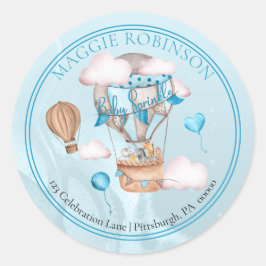 Balões de Animais da Savana Etiqueta de Devolução