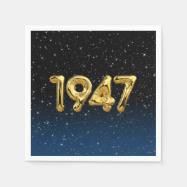 Balões de Aniversário 1947 Em Guardanapos de Estre