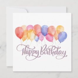 Balões de Aniversário Cartão de Aniversário Aquare