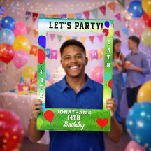 Balões de Aniversário de 14 Anos Verde Azul Qualqu