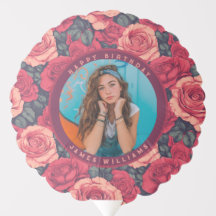 Balões de Aniversário de Flor de Rosa Fofa Para El