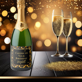 Balões de Aniversário Dourados Elegantes