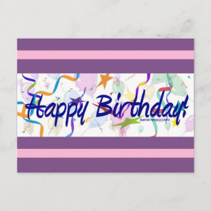 Balões de Aniversário II Cartão Postal Blue Beac