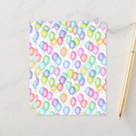 Balões de Aniversário - Papel Escrapbook