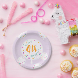 Balões de aniversário pratos de papel personalizáv