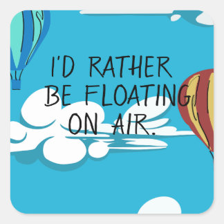 Balões de ar quente em um adesivo