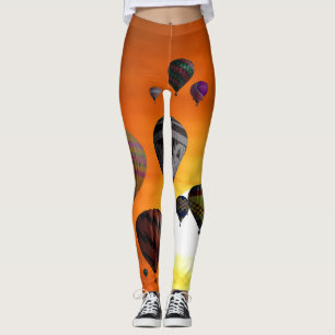 Balões de ar quente em voo Leggings