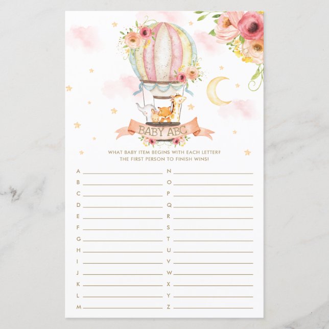 Balões de Ar Quente Jogo de Chá de fraldas Baby AB (Frente)