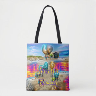 Balões de Boas-vindas da família Beach Tote Bag