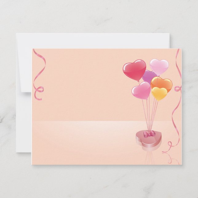 Balões de coração e chocolates (Frente)