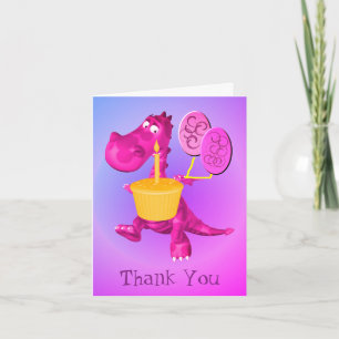 Balões de Dragões Roxos Cartões de agradecimentos