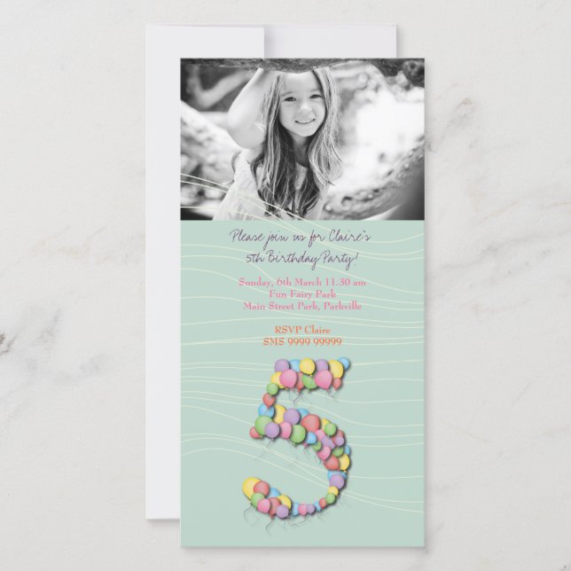 Balões de Festa de aniversário para raparigas (Frente)