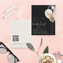 Balões de Orçamento Dourado Código QR de marfim 21