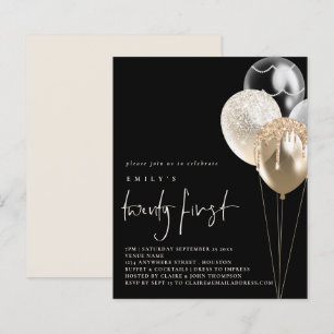 Balões de Orçamento Dourado Ivory 21 rua Black Inv