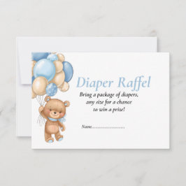 Balões de Teddy para Chá de Bebê Azul Convite para