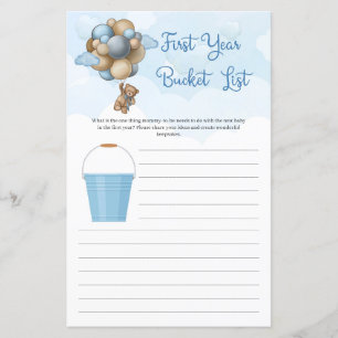 Balões de ursinho-branco Lista de Baldes do primei