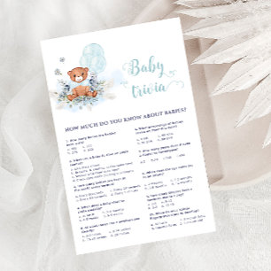 Balões de Urso Azul Andam Esperando Trivia Jogo