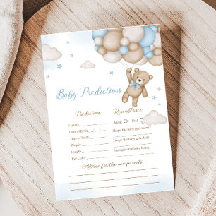 Balões de Urso Azul - Jogo de Previsões de Bebê