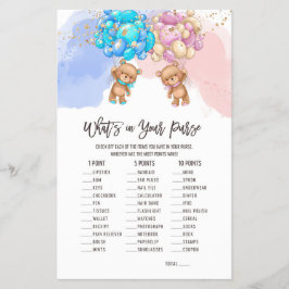 Balões de Urso O que há no seu Folheto de Jogo de