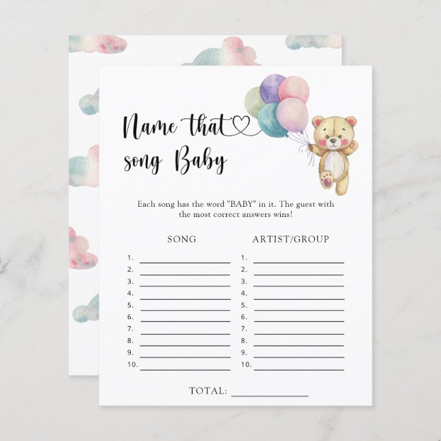 Balões de ursos de pelúcia - Chame essa Bebê (Frente/Verso)