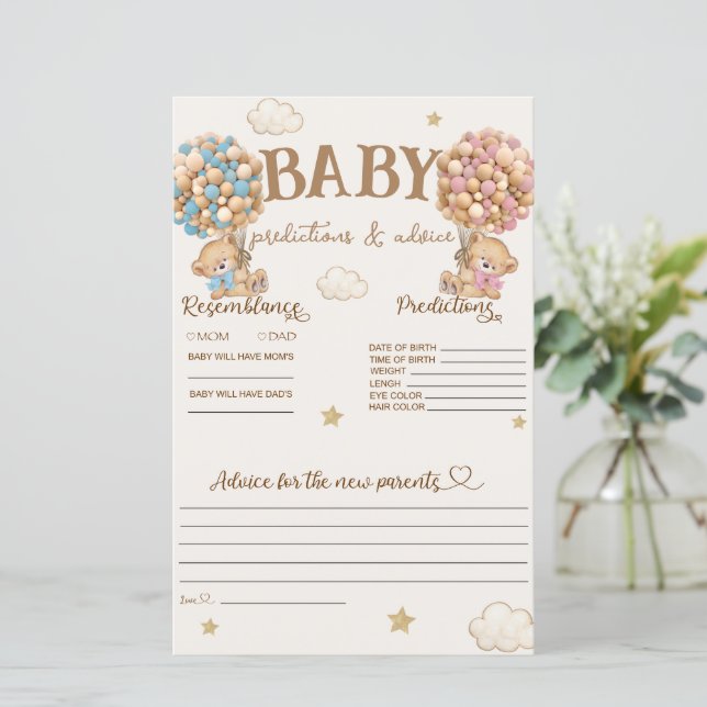 balões de ursos para bebês e jogos de aconselhamen (Em pé/Frente)