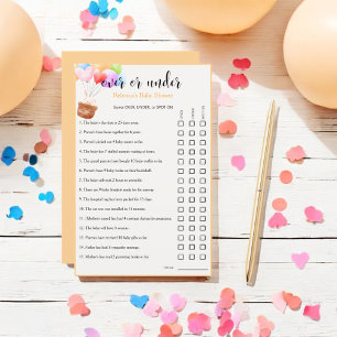 Balões do arco-íris sobre o jogo de adivinhação do