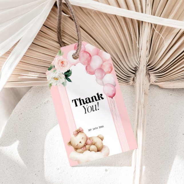 Balões do Urso Rosa do Chá de fraldas da Etiqueta  (Criador carregado)