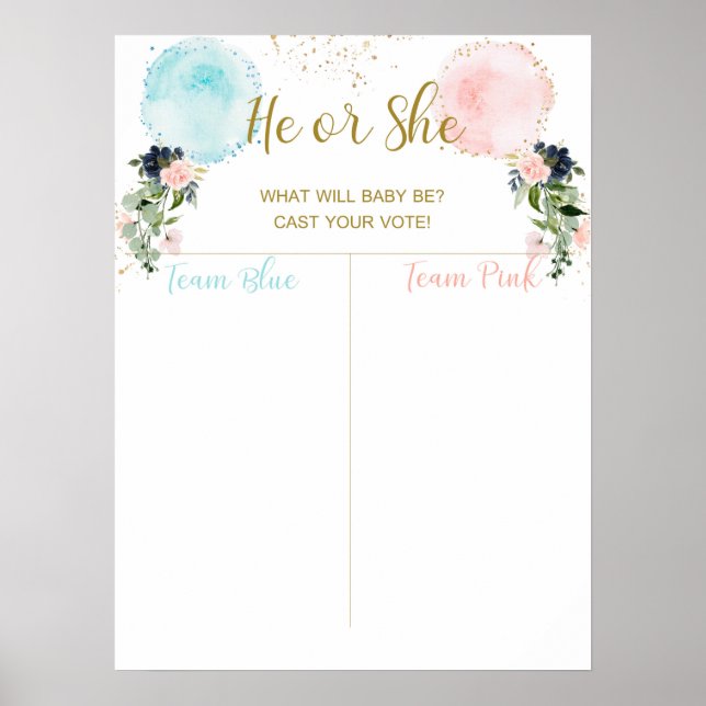 Balões - Faça o seu voto, menina ou Poster (Frente)