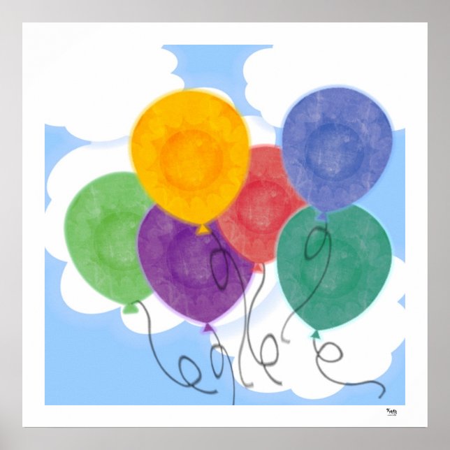 Balões na Poster do Céu (Frente)