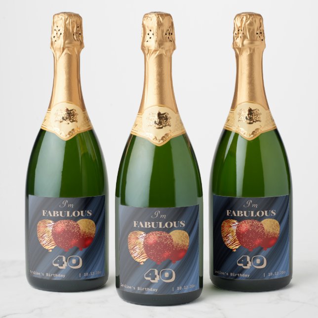 Balões vermelhos chic Dourados e brilhantes Noivad (Garrafas)