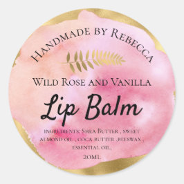 Bálsamo Labial Aquarela & Dourado Adesivo Clássico