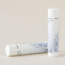 Bálsamo Labial com Flores Ornamentadas Azuis e Pér