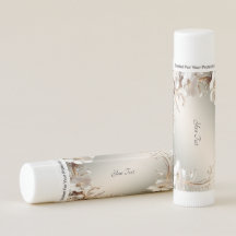 Bálsamo Labial com Moldura Floral Branca Ornamenta