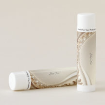 Bálsamo Labial Floral Ornamentado Elegante Dourado