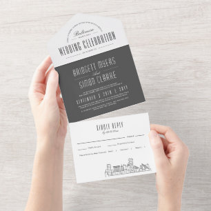 Baltimore Deco Skyline Casamento