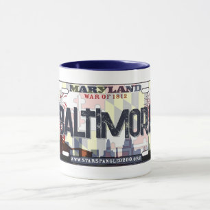 Baltimore Maryland, placa de matrícula caneca