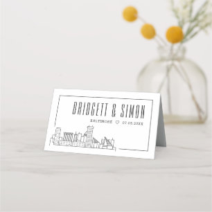 Baltimore Wedding Colocar Cartões de Nome de Mes