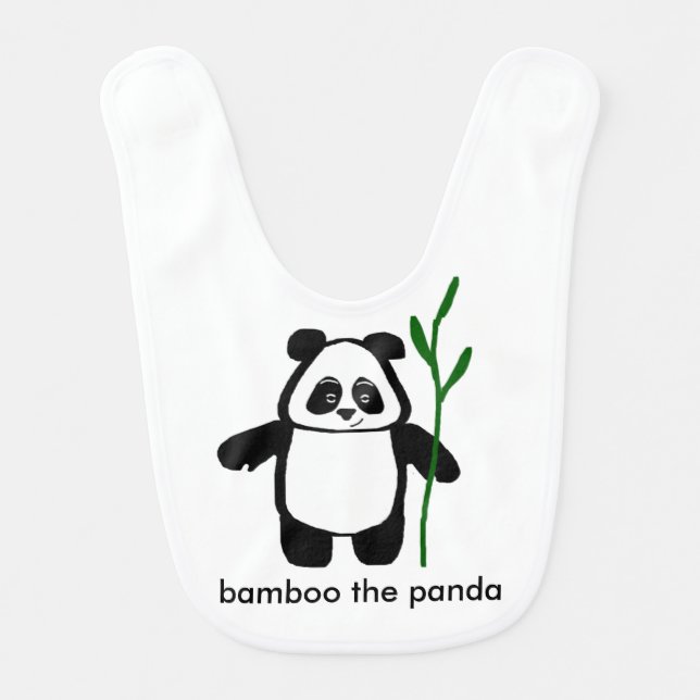 Bambu o babador da panda para bebês (Frente)