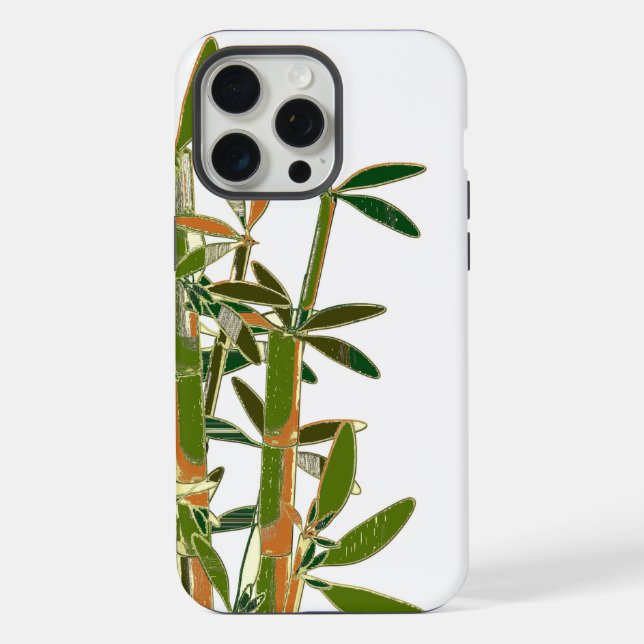 Bambu verde isolado em fundo branco (Verso)