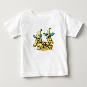 Banana Engraçada e Cartoon Pão Crianças T-Shirt