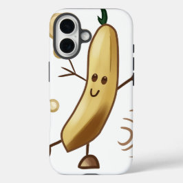 Banana feliz e bonita