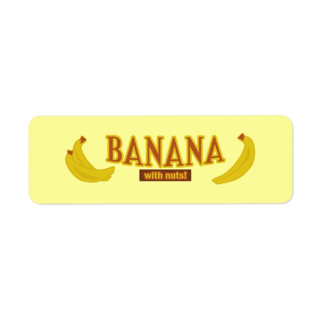 Banana personalizável com etiquetas de panificação (Frente)