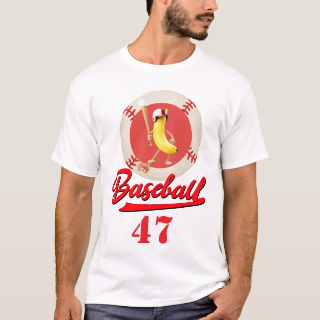 Banana Slugger Camisa de Beisebol Engraçada com Gr (Frente)
