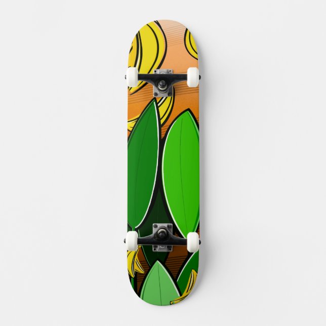 Banana Vibes – Skateboard de Pop Art (Frente)