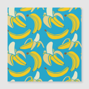 Bananas amarelas, padrão de fundo azul